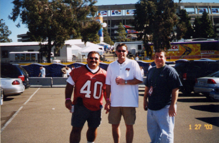 2002 Super Bowl Champs Tampa Bay Buccaneers in San Diego,CA.