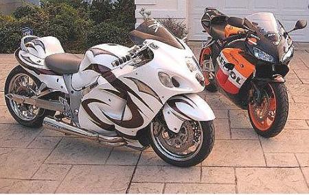 MY SLAMMED BUSA &MY 1000 HONDA REPSOL