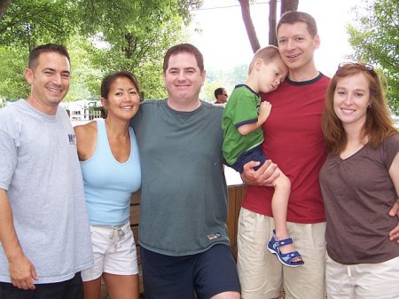 Frank and Amanda Mowry, Rob Widmer, and us