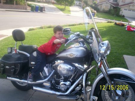 Eric on Dad's Harley