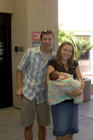 My son Chris and his wife Ally and Audrey 9/2007