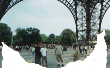 Kackey sack under the Eiffel Tower - Paris, France