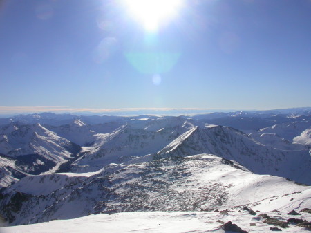 From atop La Plata Peak (14,336')