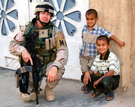 On deployment in Baghdad, Iraq