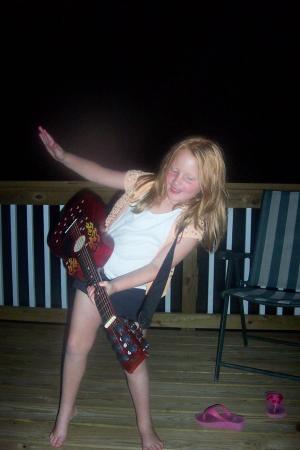 My daughter rockin out