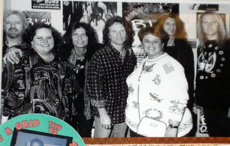 Hanging out with Aerosmith.....yes, Mary, too.