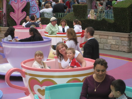 Me and the kids on the tea cups at Disneyland