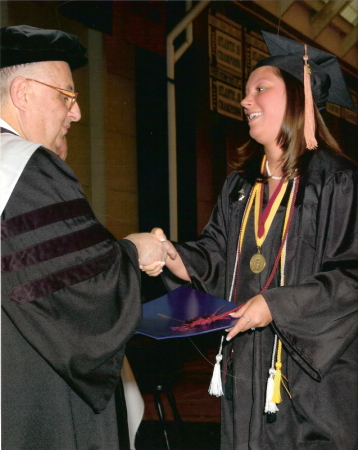 Jen graduating from URI