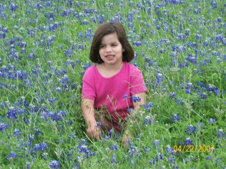 Riann in the Blue Bonnets - our state flower