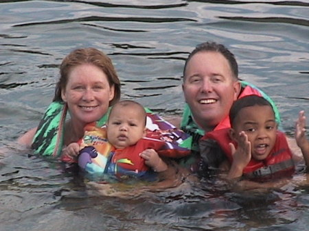 August '06-Family swim at the lake