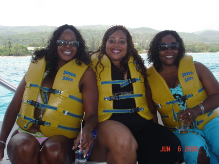 Us girls in Jamaica snorkeling