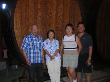 My parents, hubby and I at a Napa Winery
