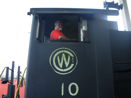 Pawpaw driving the choo-choo