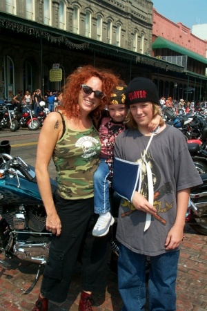 Lori, Connor and Isabella...Galveston Biker Rally 2004