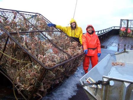 My son Ty on a Bering Sea crab boat.