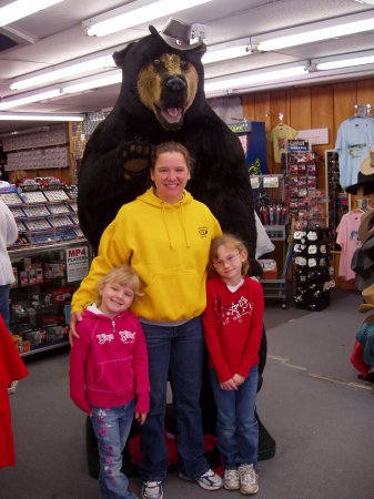 Mom the girls and the bear!