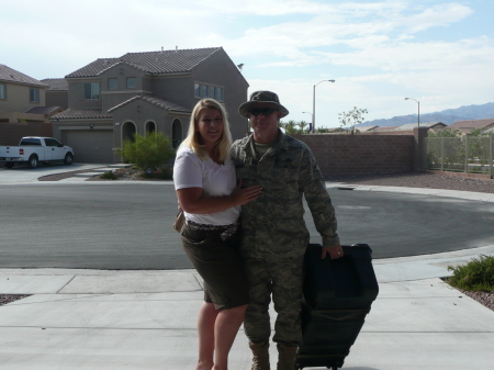 My husband returning home from deployment