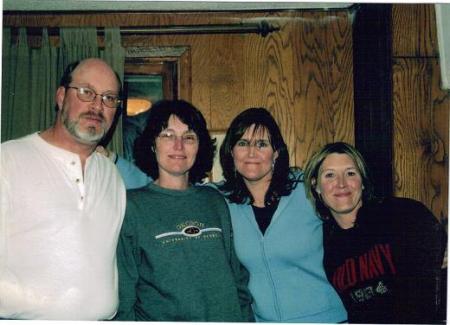 My siblings and I my brother Randy, sister Deb, Me and sister Steph Christmas 2005