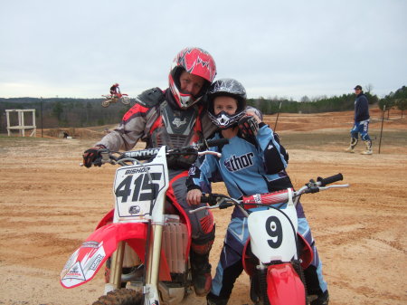 Me and Hubby at the motorcycle track