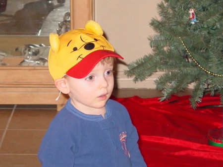 My Grandson Daniel and his Pooh Hat