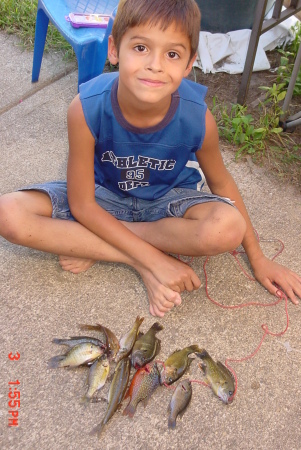 My grandson, Seth's 1st fishing trip!