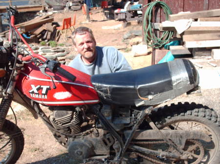 Hubby Reg and one of his toys