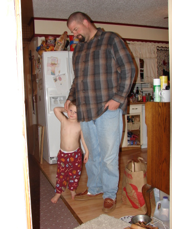 Our little son,Trent, (6'6")& grandson,Brandon