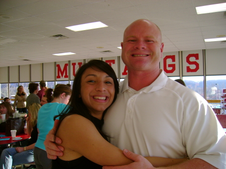 Alex and her Dad at NHS Inaguration 2008