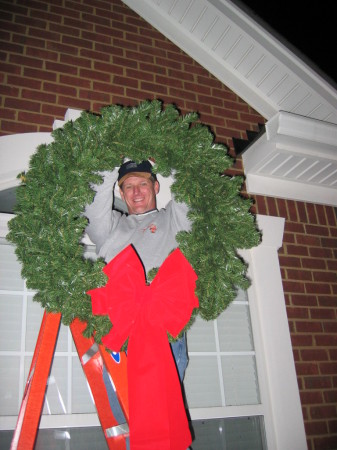 Hanging the Wreath