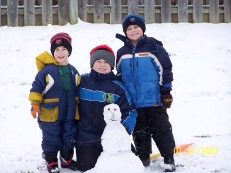My nephews in the snow