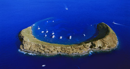 Molokini crater Hawaii  scuba dived here