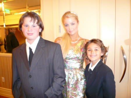 Haakon, Paris Hilton and James