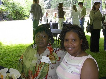 Vee and mom at PLU grad picnic