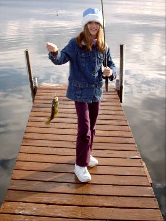 My daughter loves to fish!