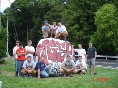 After painting "The Rock" on campus