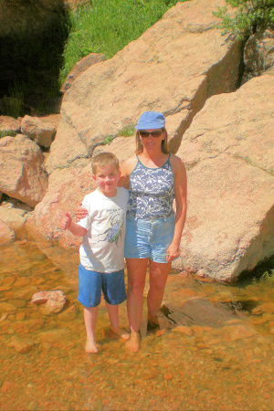 With Austin at Horsetooth Falls June 2008