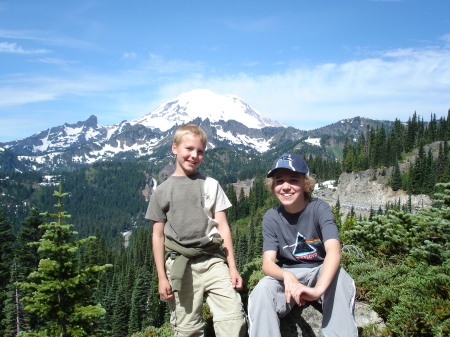 Tucker & Garrett near Mt. Rainier