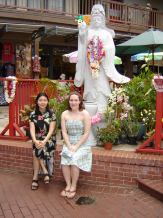 Daughter Liz and cousin Janice in Chinatown