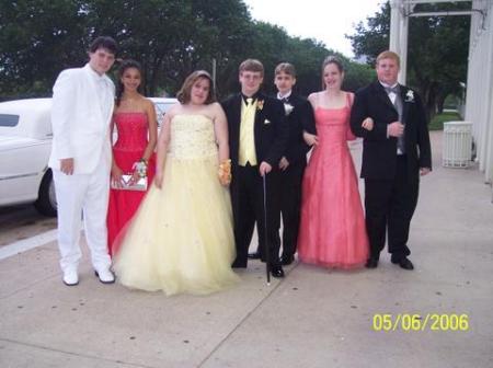 Vincent and Alyssa and friends at the prom