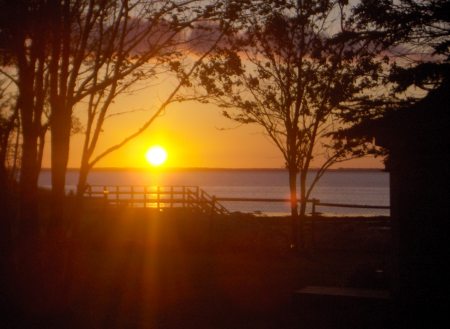 sunset at the family cottage in Nova Scotia