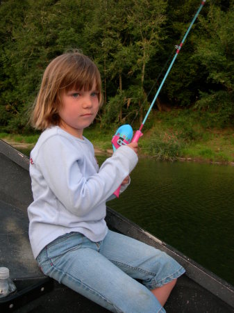 Courtney fishing on the Umpqua River