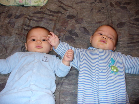 Nathaniel & Joshua at about 4 months old