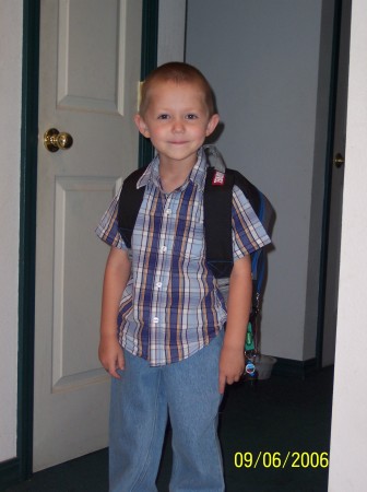 Zachary - first day of school '06 (Pre-K)