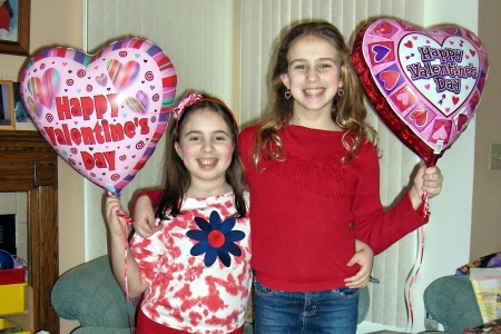 Rachel and Courtney on Valentine's Day