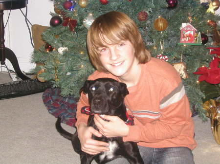 my son Daryn and our dog Zoe