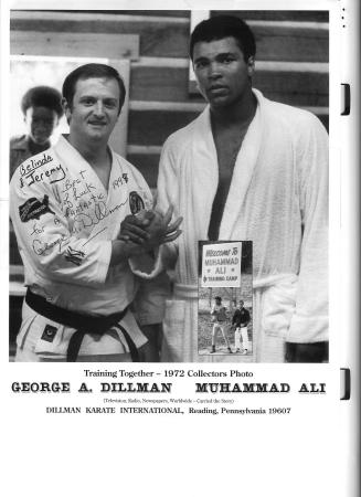 Muhammad Ali with his Martial Arts Trainer, George Dillman at Ali's PA. Training Camp.