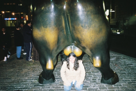 Me and the Bull in New York a year ago