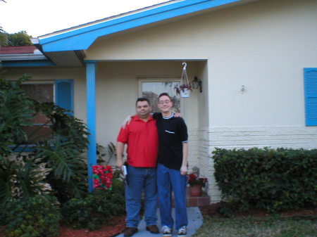 Dave, my hubby, and Josh, my son, at home