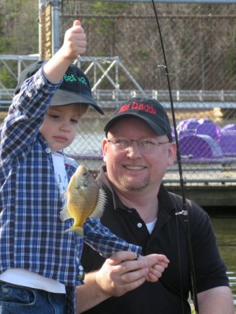 Oldest Son Jessy and I fishing!