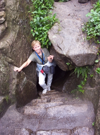 Hiking at Machu Picchu, Peru - Oct. 2004